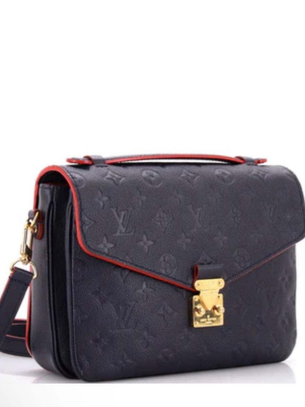 Louis Vuitton pochette Métis navy with red trim